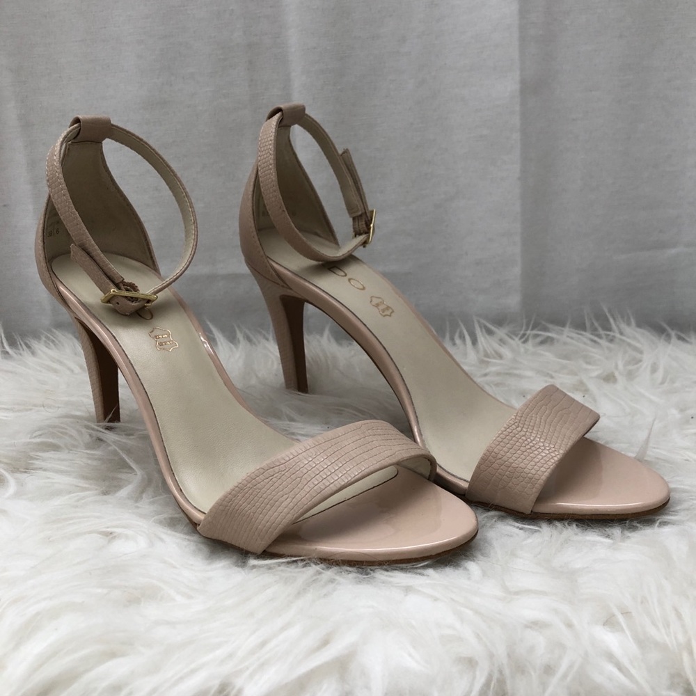 ALDO | blush / nude ankle strap heels